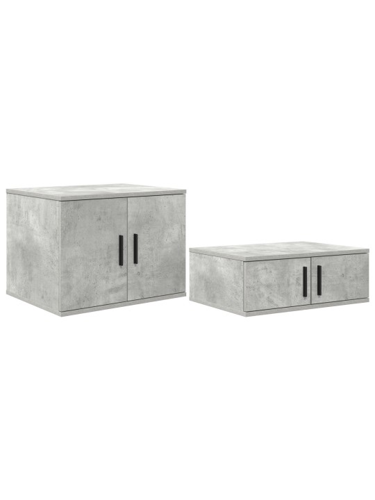 Uzglabāšanas skapjis betona pelēks 118x41x40 cm inženiertehniskā koka