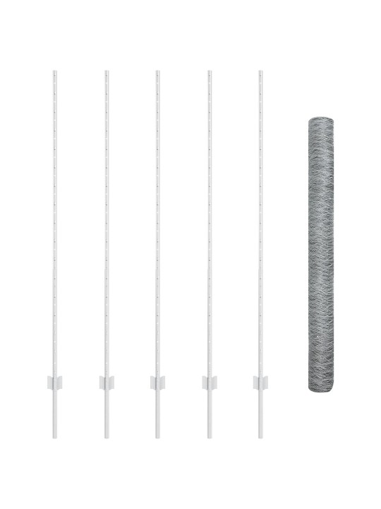 Žogu stabi 10 gab u-kanāls 150 cm cinkots tērauds
