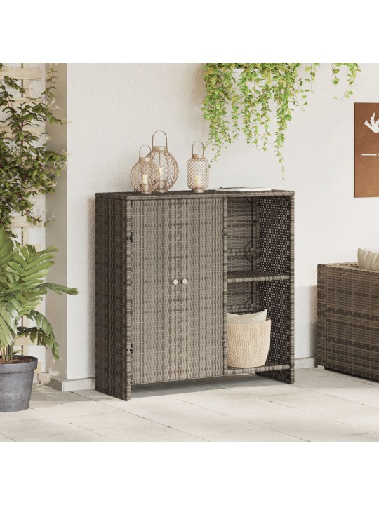 Uzglabāšanas skapis pelēks 100x36x102 cm rotangpalma