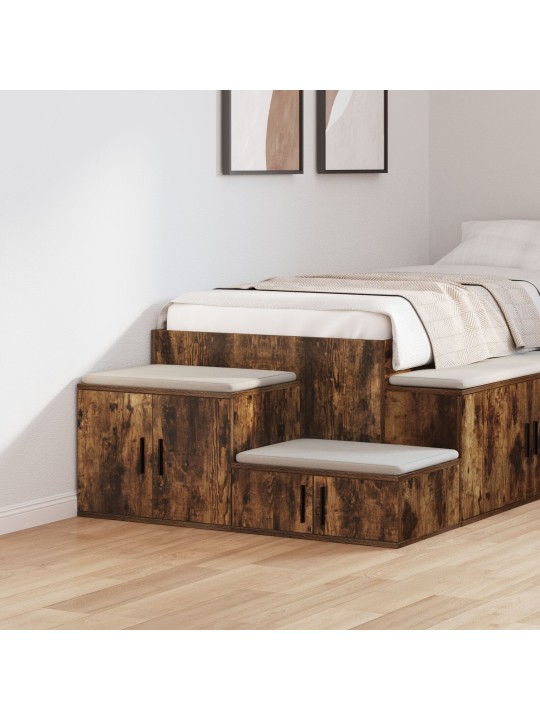 Glabāšanas skapis dūmots ozols 108x41x40 cm inženierijas koks