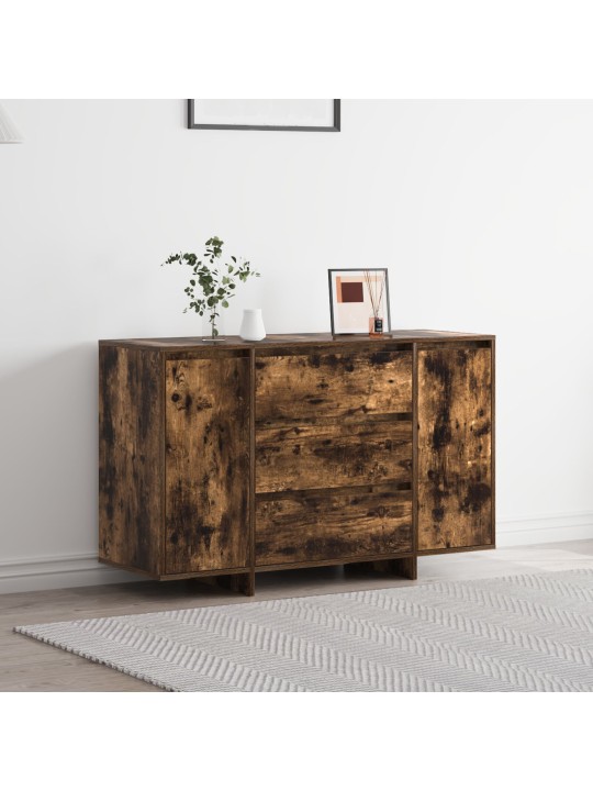 Sānu galds dūmota ozola 120x41x75 cm inženierijas koks