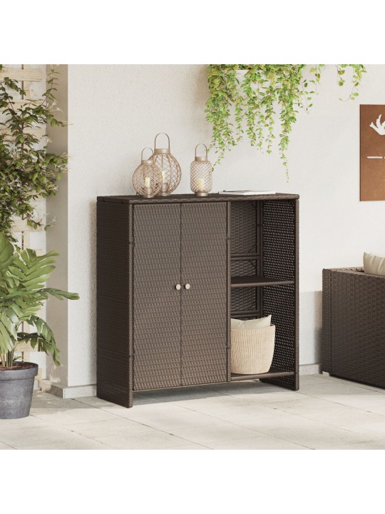 Uzglabāšanas skapis brūns 100x36x102 cm rotangpalma