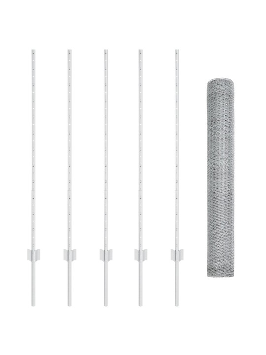 Žogu stabi 10 gab u-kanāls 120 cm galvanizēta tērauda