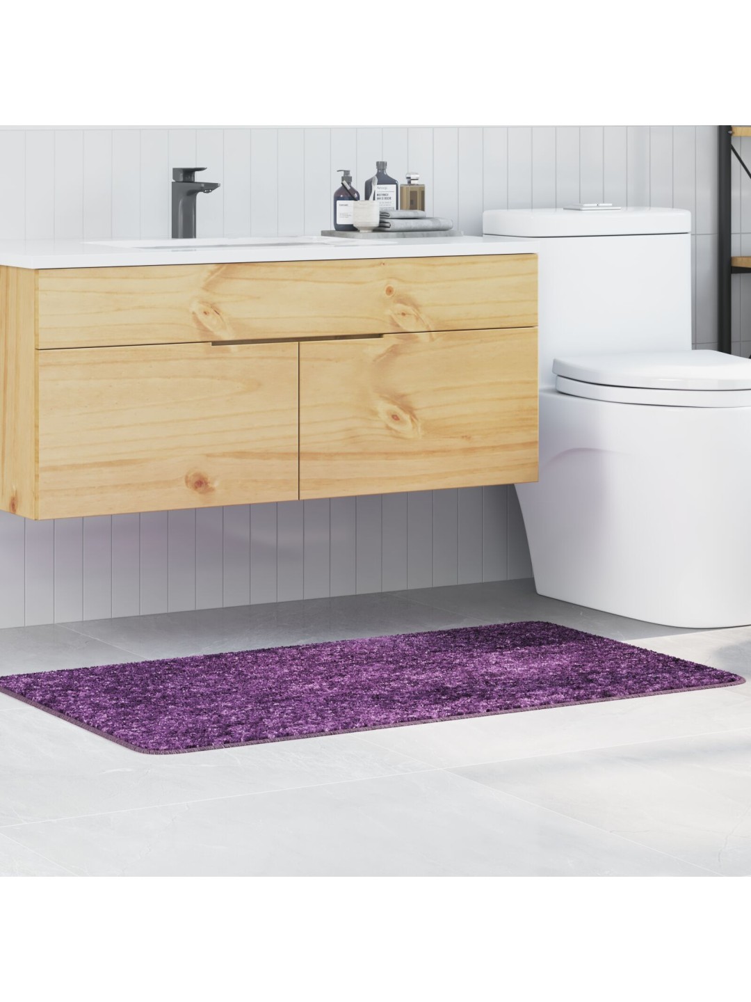 Vannas paklājs taisnstūra zils 70x120 cm polipropilēns neslīdošs