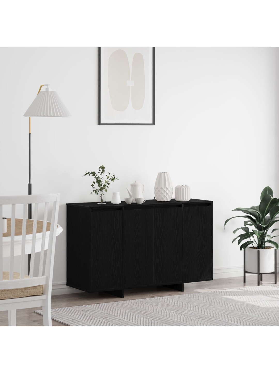 Melnas ozola bufete melna ozola koks 120 x 41 x 75 cm