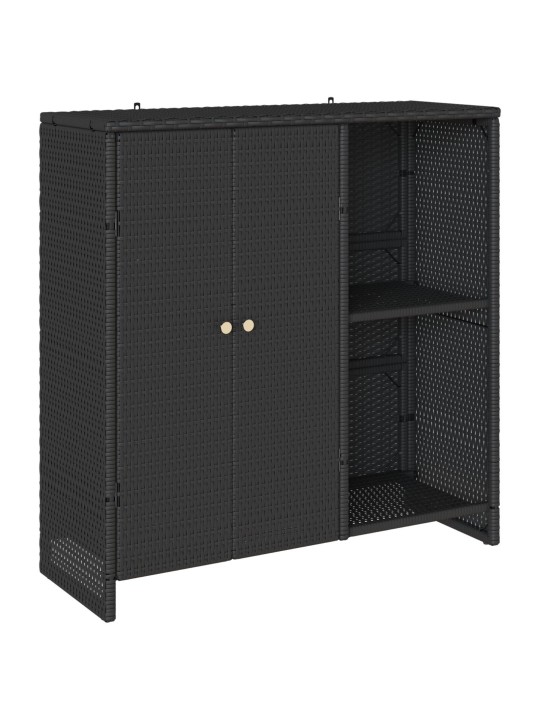 Uzglabāšanas skapis melns 100x36x102 cm rotangpalma