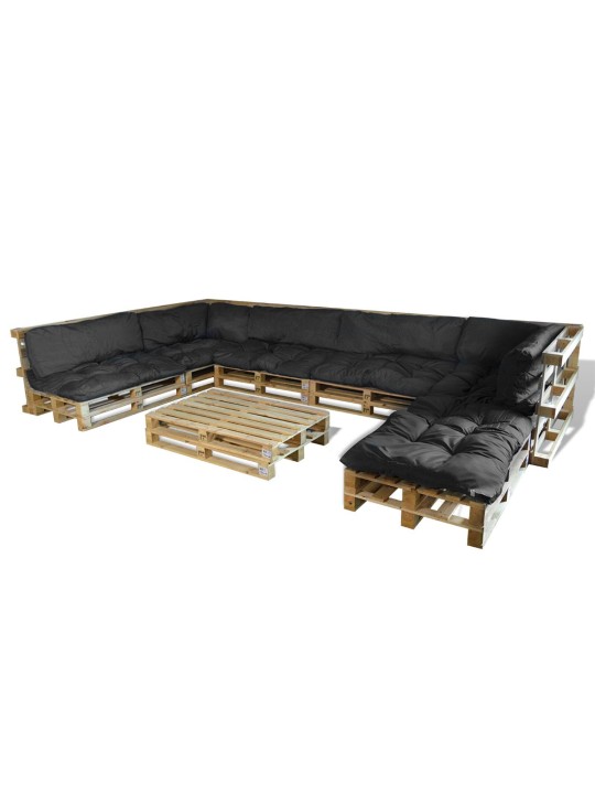 Paletju sofas spilveni 13 gabali pelēka auduma