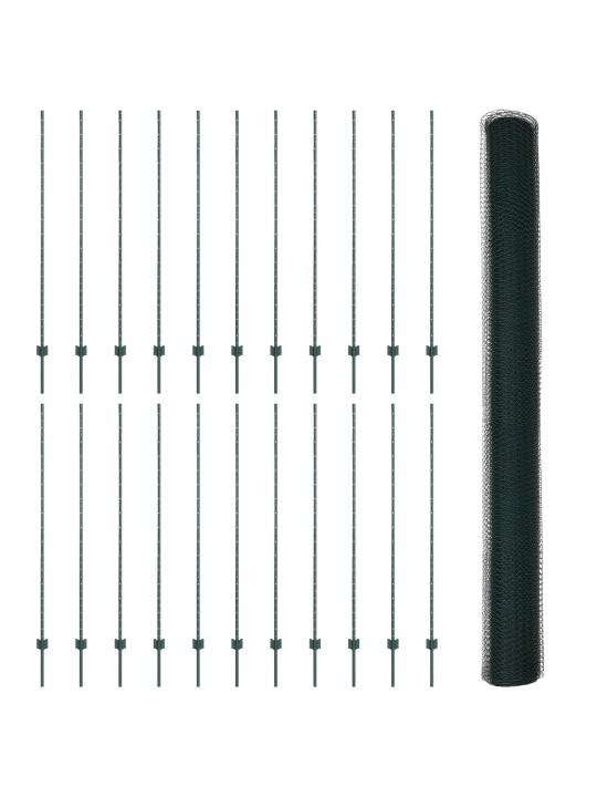 Žoga stabi 11 gab u-kanāls zaļš 160 cm tērauds