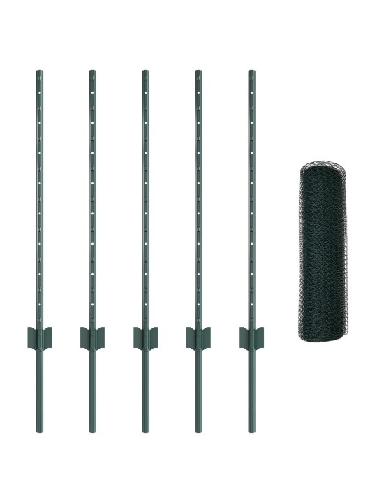 Žoga stabi 5 gab. u-kanāls zaļš 80 cm tērauds