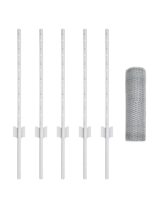 Žogu stabi 5 gab. u-kanāls 60 cm galvanizēts tērauds