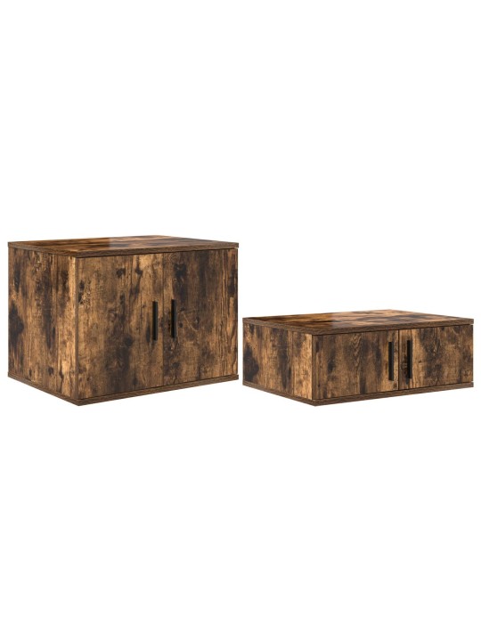 Glabāšanas skapis dūmots ozols 108x41x40 cm inženierijas koks