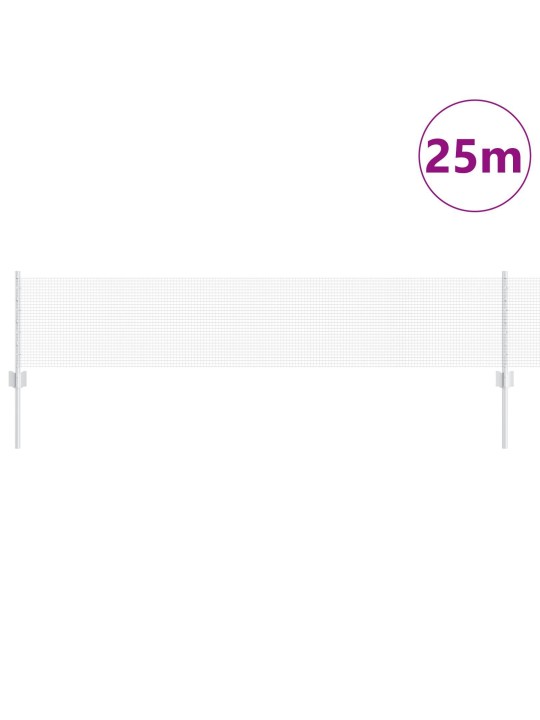 Metināta stieple žogs ar 11 u stabiem sudraba 0.4x25 m tērauds