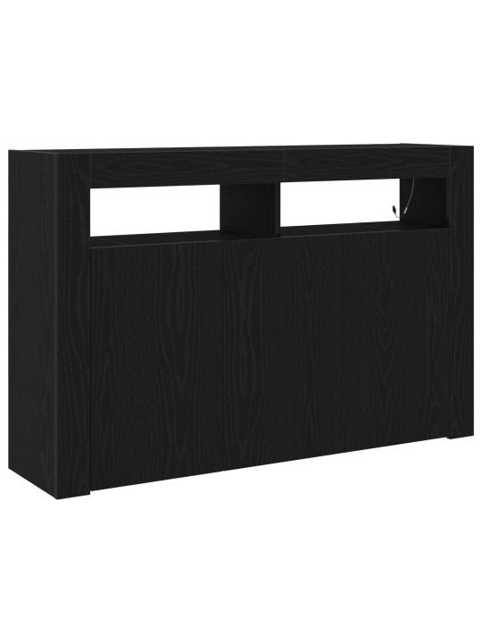 Kumode melns ozols inženierijas koks 116 x 30 x 75 cm