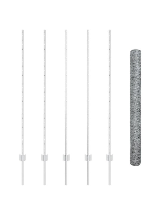 Žogu stabi 10 gab. u-veida kanāls 140 cm cinkots tērauds