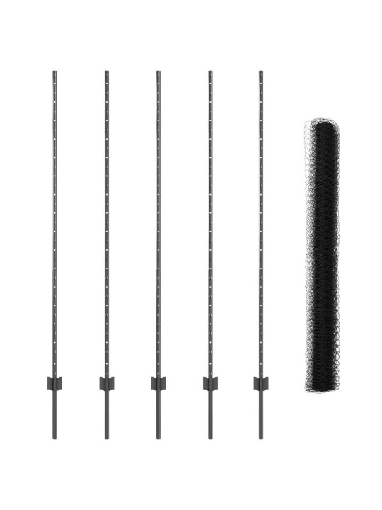 Žogu stabi 10 gab u-kanāls pelēks 150 cm tērauds