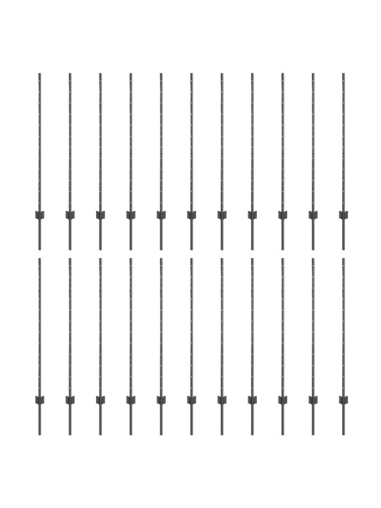 Žoga stabi 44 gab. u-forma pelēki 160 cm tērauds