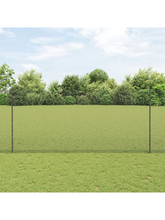 Metināts stieples žogs ar 44 u stabiem pelēks 1.4x50 m tērauds