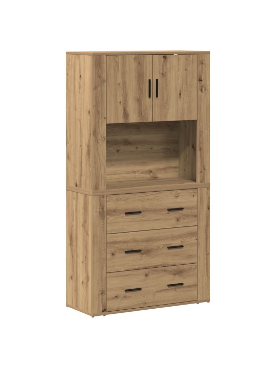 Augstais skapis artisan ozols 80x33x150 cm inženierijas koks