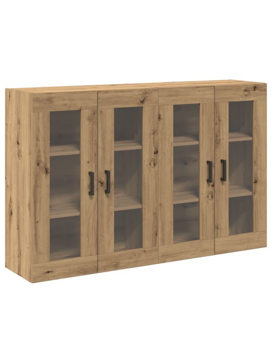 Sienas uzglabāšanas skapji 2 gabali artisan ozols 69,5x34x90 cm inženierijas koks