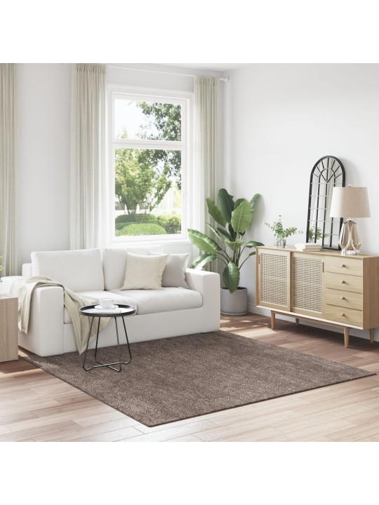 Šķiedru paklājs ar lateksa pamatni brūns 200x200 cm
