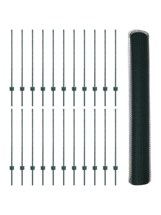 Žoga stabi 11 gab. u-kanāls zaļš 100 cm tērauds