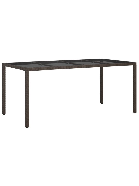 Dārza ēdamgalds brūns 190x90x75 cm polietilēna rotangpalma