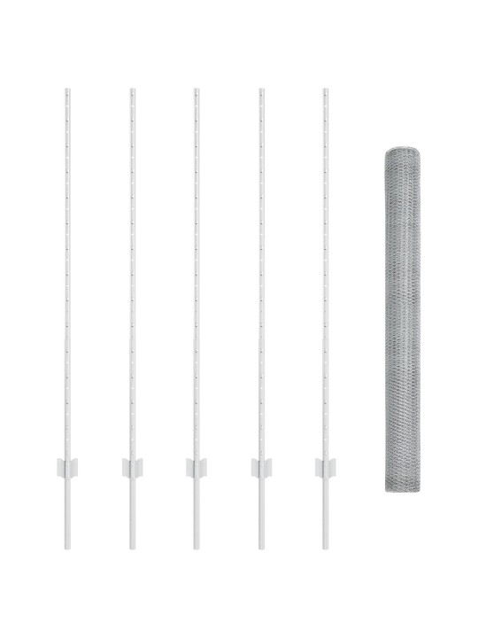Žogu stabi 10 gab. u-kanāla 140 cm galvanizētā tēraudā
