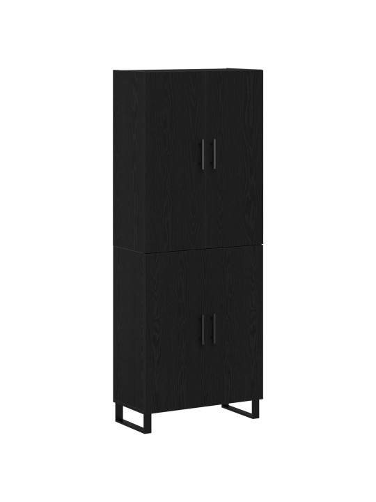 Skapji 2 gabali melna ozola 69,5x34x180 cm inženierijas koks