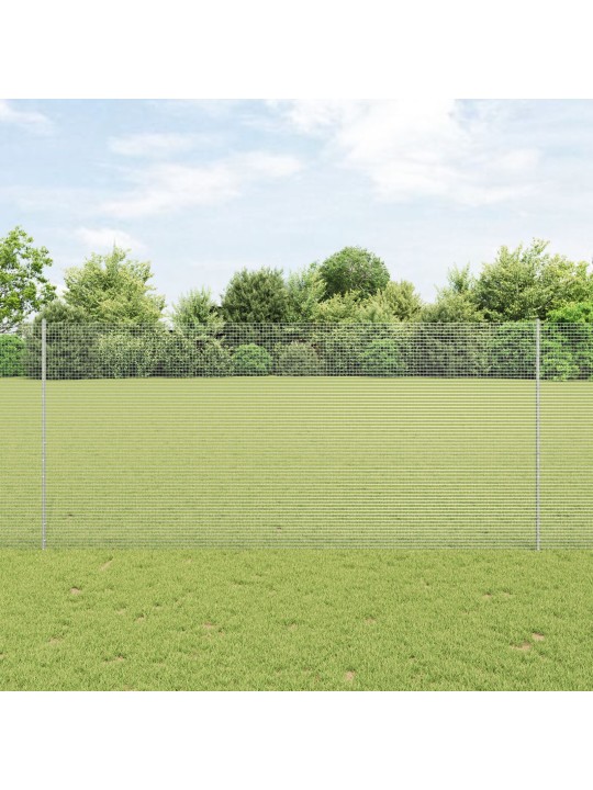 Metināts stiepļu žogs ar 22 u postiem pelēks 1.4x25 m tērauds