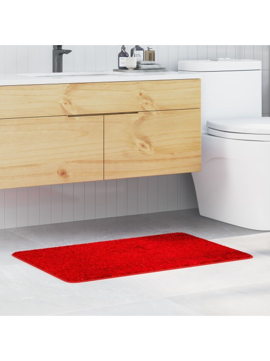 Vannas paklājs taisnstūra sarkans 60x90 cm polipropilēns neslīdošs