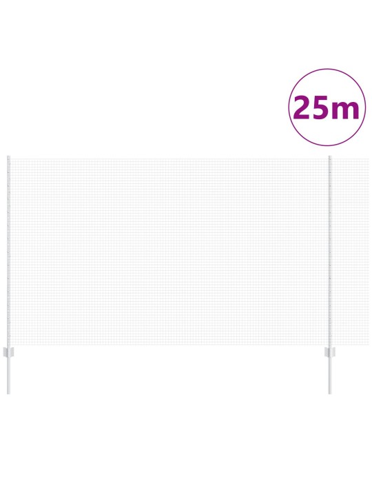 Metinātas stieples žogs ar 22 u stabiem sudrabs 1.4x25 m tērauds