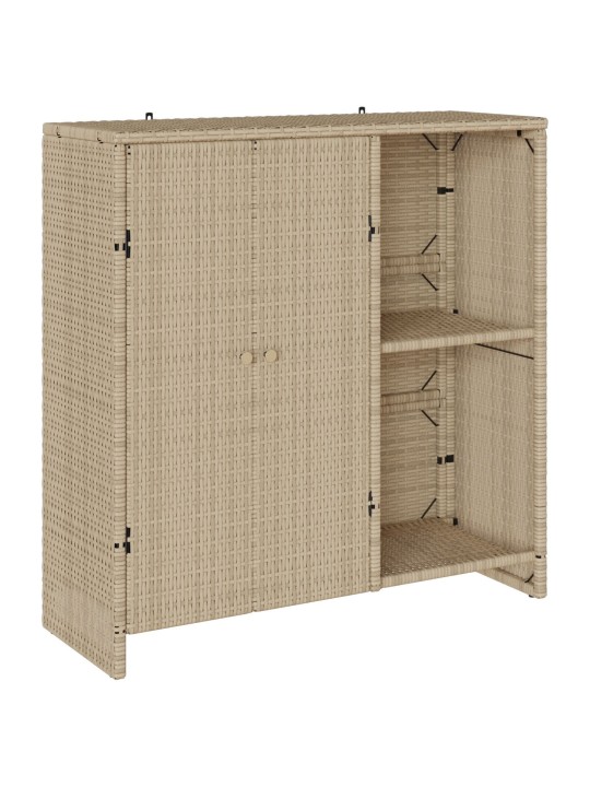 Uzglabāšanas skapis bēšs 100x36x102 cm rattan