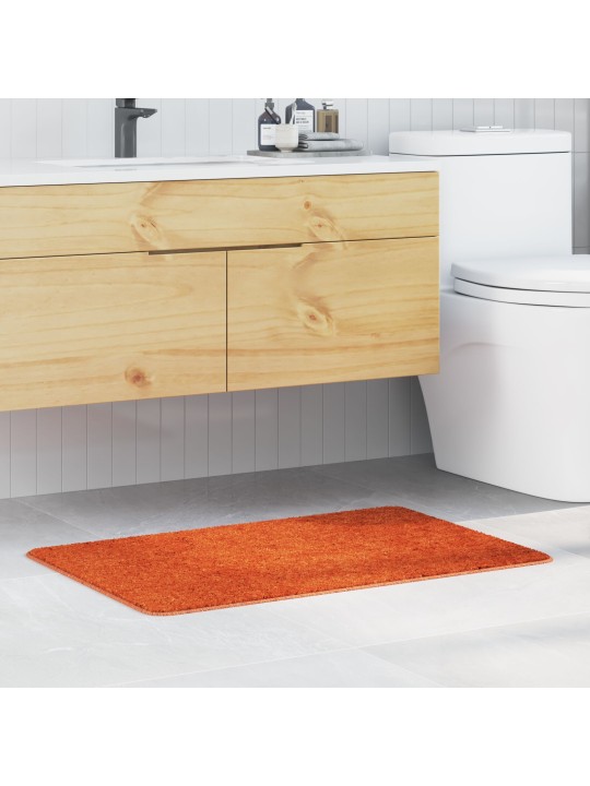 Vannas paklājs taisnstūra formas oranžs 60x90 cm polipropilēns neslīdošs