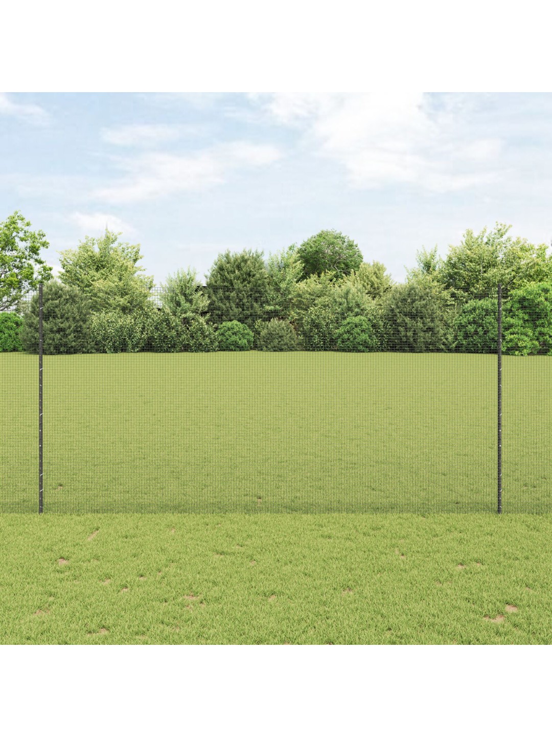 Saliekamais stieņu žogs ar 22 u režģiem pelēks 1.5x25 m tērauds