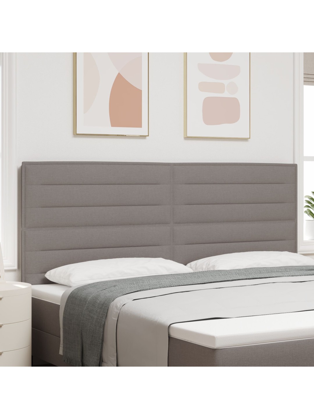 Galvgaļa līniju dizains taupe 200 cm audums