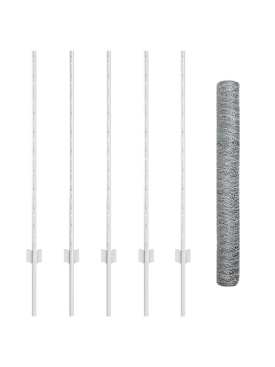 Žogu stabi 10 gab. u-kanāls 100 cm cinkots tērauds