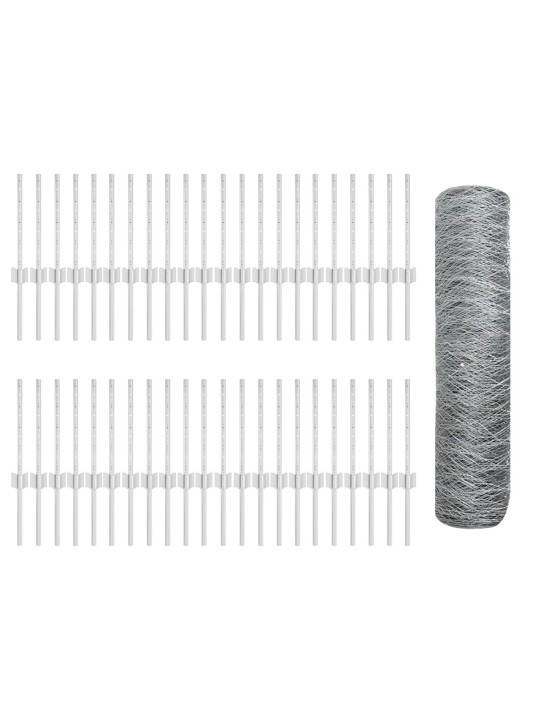 Žogu stabi 11 gab u-kanāls 40 cm galvanizēts tērauds