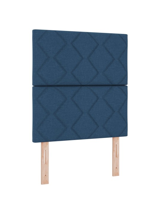Gultas galvgaļa dimanta bloku dizains zils 80 cm audums