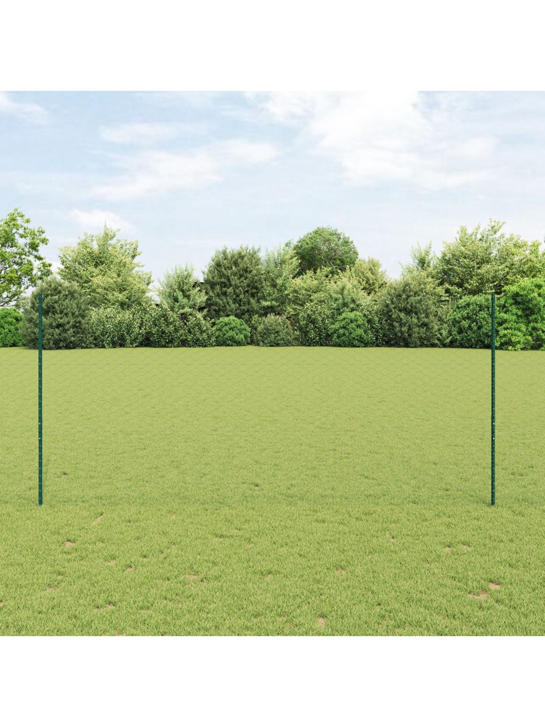 Žogu stabi 11 gab u-kanāls zaļš 140 cm metāls
