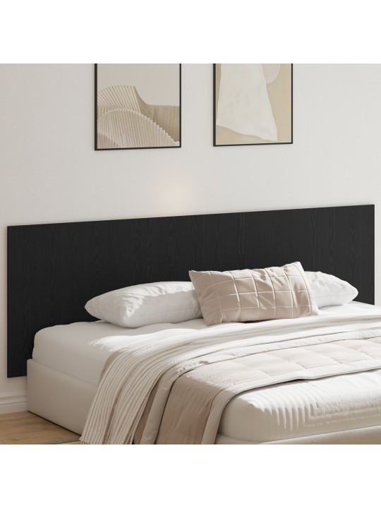 Melnā ozola sienas gultas galvgalis 240x1.5x80 cm izgatavots no inženierijas koka