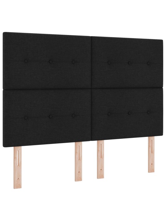 Gultas galvgalis ar pogu ieloces melnā krāsā 140 cm audums