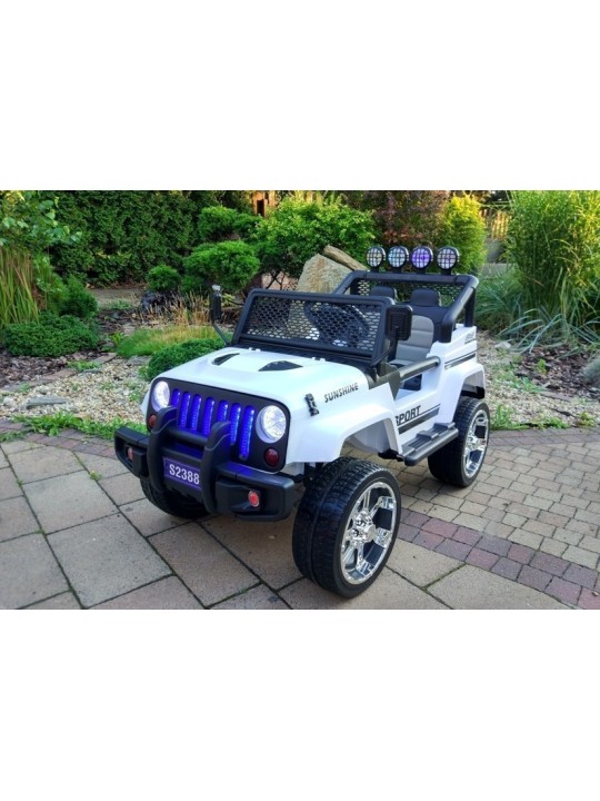 Bērnu Elektroauto S2388 Jeep Balts 4x45W