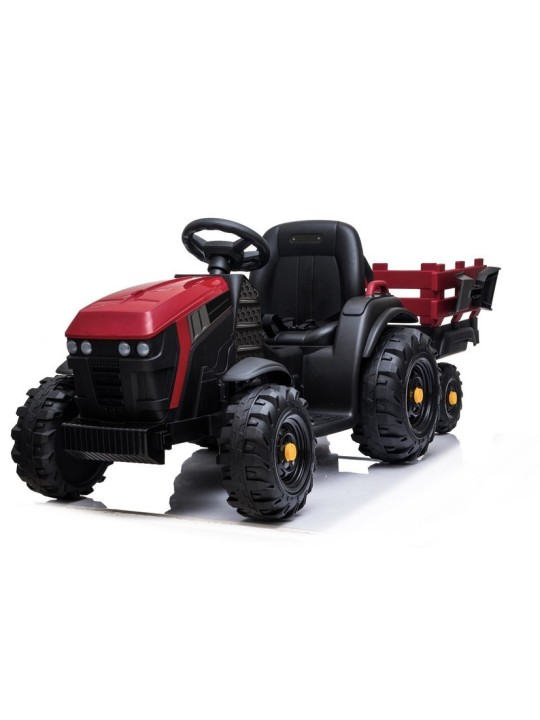Elektriskais jāmamais traktors ar piekabi BDM0925 Sarkans