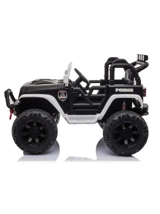 JC666 Policijas Melns Bērnu Elektroauto