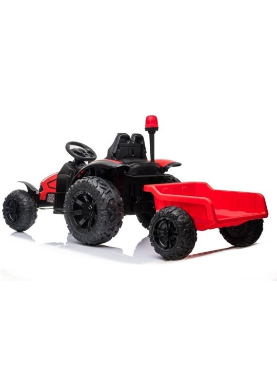 Elektriskais Traktors Bērnuz ar piekabi HZB-200 Sarkans