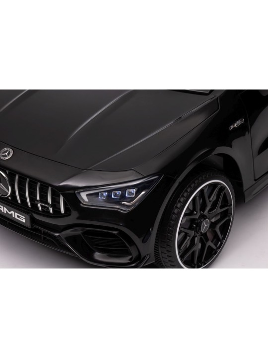 Bērnu Elektroauto Mercedes CLA 45s AMG Melns Krāsots 4x4