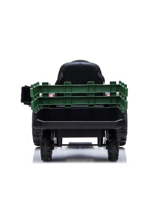 Elektriskais jāmamais traktors ar piekabi BDM0925 Militārais Zaļš