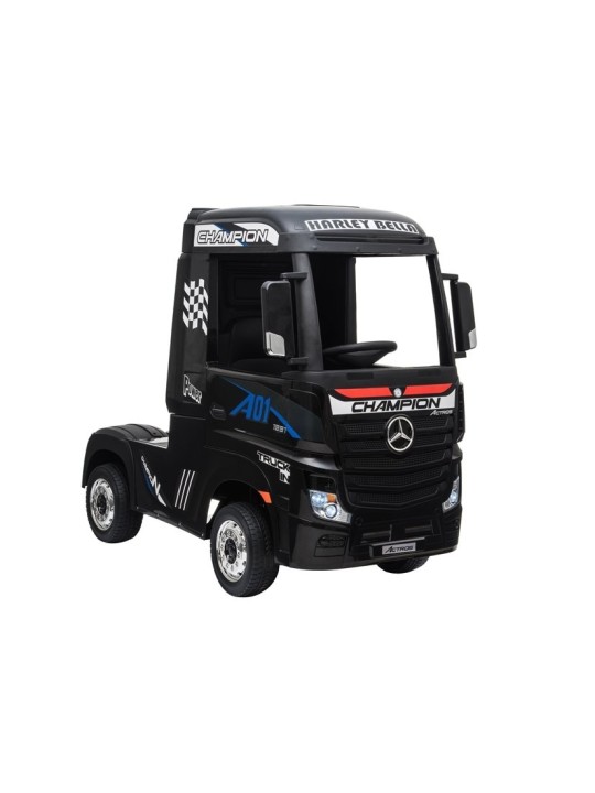 Bērnu Elektroauto Mercedes Actros Melns Krāsots MP4