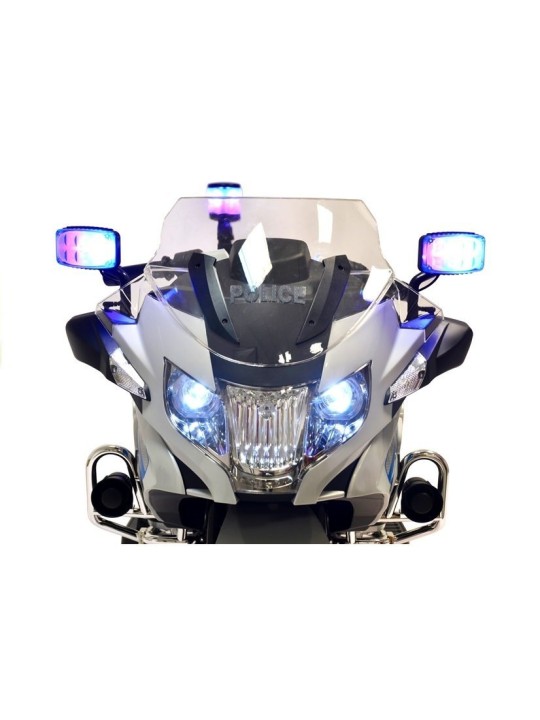 Elektriskais Motocikls Bērniem BMW R1200 Policija Sudraba
