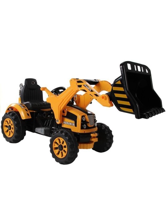 Elektriskais Traktors Bērnuz ar kausi Ekskavators Oranžs